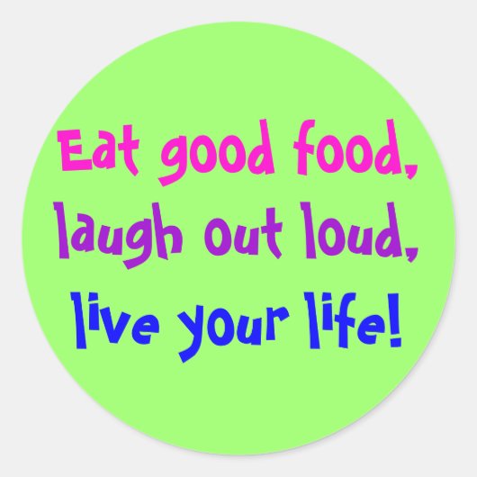 よい食糧を食べて下さい! ラウンドシール (正面)