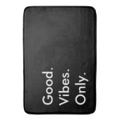 よい。 感情。 ただ。 カスタマイズ可能な白黒 バスマット (正面縦)