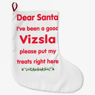 よいvizsla ラージクリスマスストッキング