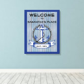 ようこそいかりオンブルーステンドプランク キャンバスプリント (インサイチュ (ウッドフロア))