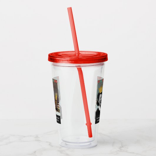 ようこそおもしろい先生ヴィンテージアジア女性 アクリルタンブラー (左)