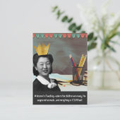 ようこそおもしろい先生ヴィンテージアジア女性 ポストカード (スタンド正面)