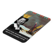 ようこそおもしろい先生ヴィンテージアジア女性 マグネット (左側)