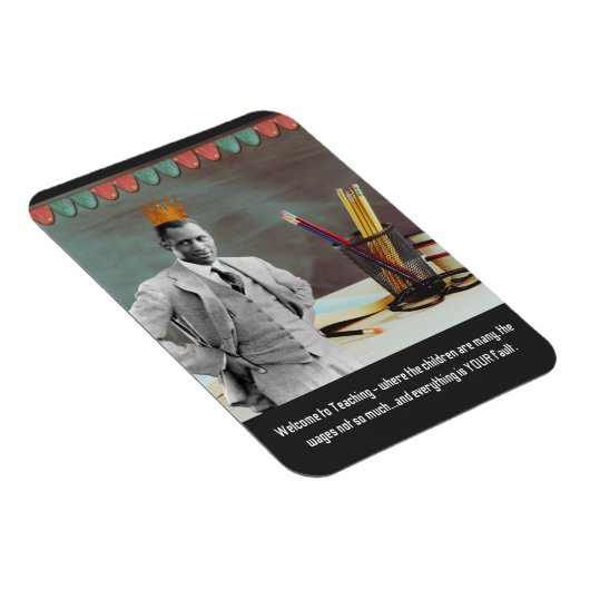 ようこそおもしろい先生ヴィンテージブラックマン マグネット (右側)