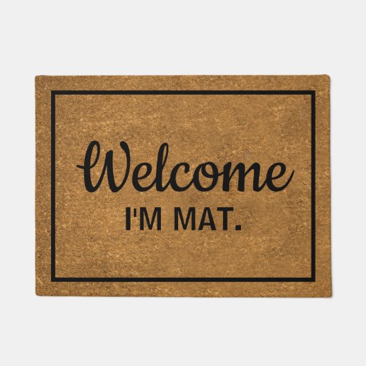 ようこそおもしろいI'm Matコーフェイクル ドアマット (正面)