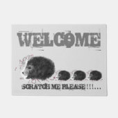 ようこそかわいいヘッジホッグマザーカッカスタムブズドアM ドアマット (正面)