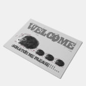 ようこそかわいいヘッジホッグマザーカッカスタムブズドアM ドアマット (アングル)