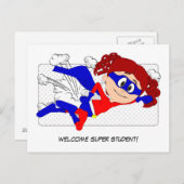 ようこそすごい学生女子はがき新学期 ポストカード (正面/裏面)