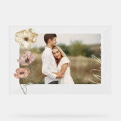 ようこそアイスランドの水の色アイスランドポピー写真 アクリルサイン (正面)