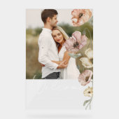 ようこそアイスランドの水の色アイスランドポピー写真 アクリルサイン (正面)