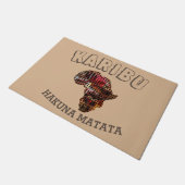 ようこそアフリカへHakuna Matata ドアマット (アングル)