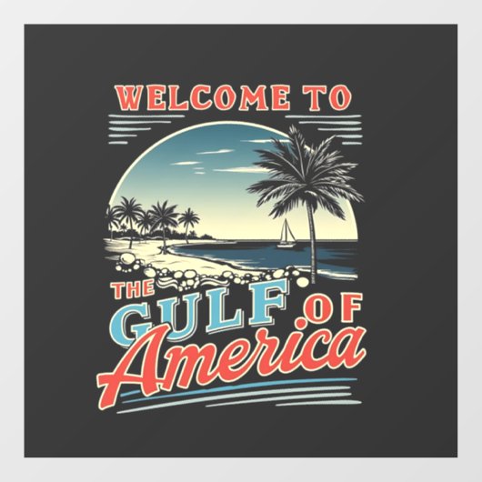 ようこそアメリカ湾トランプ ウィンドウサイン (シート)