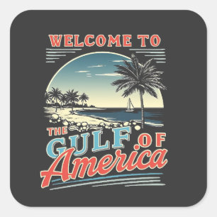 ようこそアメリカ湾トランプ スクエアシール