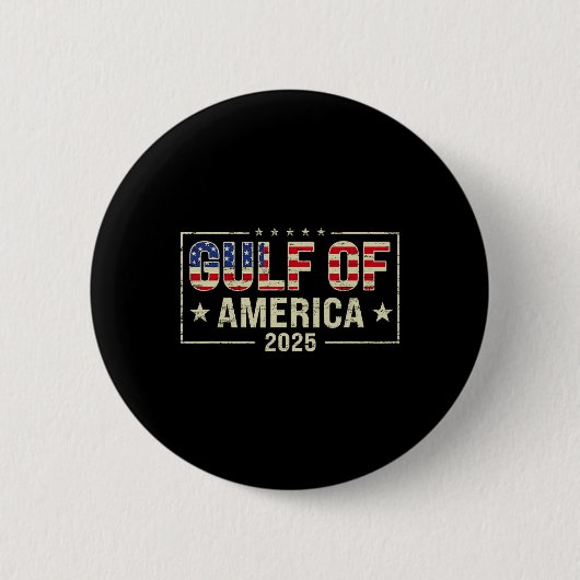 ようこそアメリカ湾 – メキシコ湾2025 6 缶バッジ (正面)