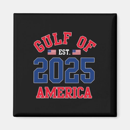 ようこそアメリカ湾Est 2025米国アメリカ国旗 マグネット (正面)