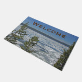 ようこそイエローストーン氷湖写真国立公園 ドアマット (アングル)
