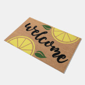 ようこそイエローレモンドアマット、レモンピースマット ドアマット (アングル)