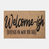 ようこそイッシュ・引っ越し祝いパーティー・ギフト・ウェ結婚ルカムズ・ギフト ドアマット (正面)