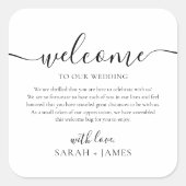 ようこそエレガントの歓迎結婚バッグへ スクエアシール (正面)