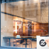 ようこそエレガントの結婚デカールのサイン – ウィンドウサイン (カフェ窓)