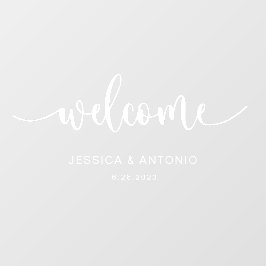 ようこそエレガントの結婚デカールのサイン –  ウィンドウサイン