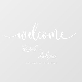 ようこそエレガントの結婚デカールのサイン –  ウィンドウサイン