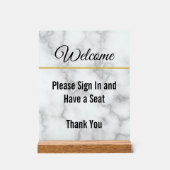 ようこそエレガントサインインしてください座席アクリル アクリルサイン (正面)
