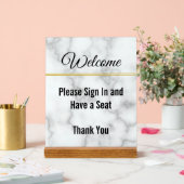 ようこそエレガントサインインしてください座席アクリル アクリルサイン (ウェディング)