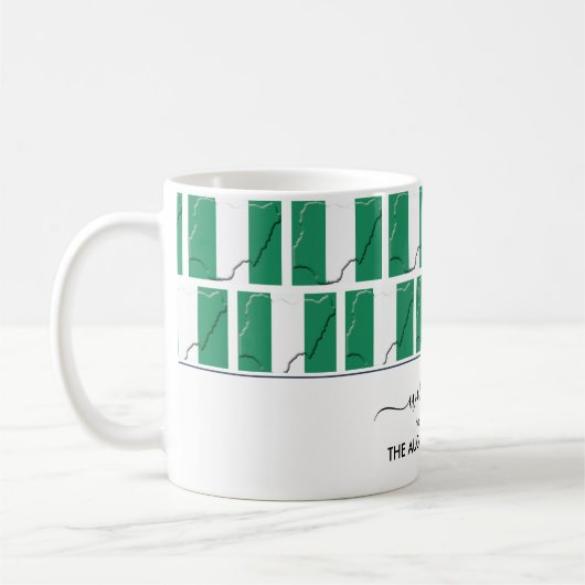 ようこそエレガントナイジェリア国旗のコーヒーマグ コーヒーマグカップ (左)