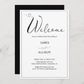 ようこそエレガントミニマシンプルリス結婚トの 招待状 (正面/裏面)