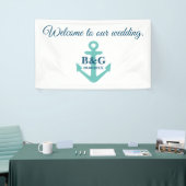 ようこそエレガント航海のテーマ結婚へ 横断幕 (トレードショー)