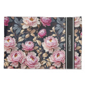 ようこそエレガント赤面ピンク牡丹フローラ名 枕カバー (裏面)