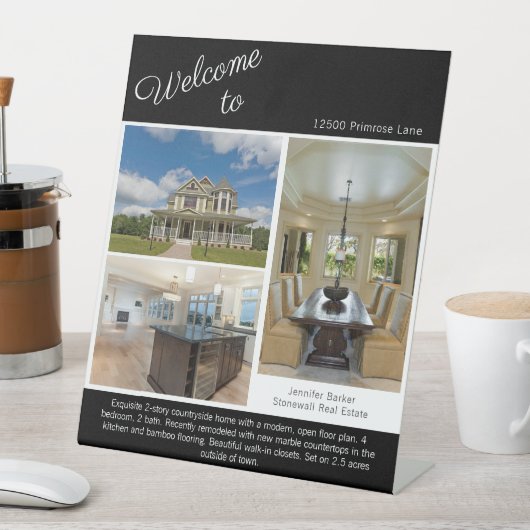 ようこそオープンハウスフォトエステ実在ートシックブラック 台座サイン (インサイチュ)