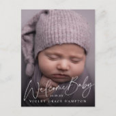 ようこそカジュアル新生児写真 案内ポストカード (正面)