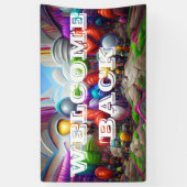 ようこそカスタムビニールバナー3' x 5'バナー 横断幕 (縦)