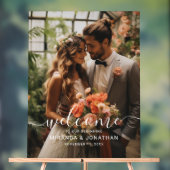 'ようこそ'カスタム結婚写真 アクリルサイン (ニュートラル)