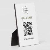 ようこそカスタムQRコードロゴモダン業務 フォトプラーク (側面)