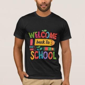 ようこそカラフル新学期Tシャツ Tシャツ