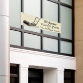 ようこそガーデンパーティーカスタム屋外バナー 横断幕 (ビルの外側)