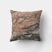 ようこそキャビンの木の樹皮の写真の素朴自然 クッション (裏面)