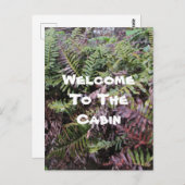 ようこそキャビンFernsフォトフォレストプラントゲスト ポストカード (正面/裏面)