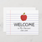 ようこそクラスアップル新学期先生   ポストカード (正面/裏面)