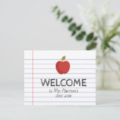 ようこそクラスアップル新学期先生   ポストカード (スタンド正面)