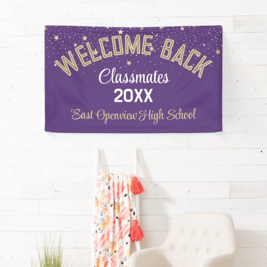 ようこそクラスメートへ！カスタム懇親会旗 横断幕 (インサイチュ)