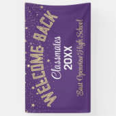 ようこそクラスメートへ！カスタム懇親会旗 横断幕 (縦)