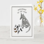 「ようこそクラブへ」新生児おもしろい、 カード (黄色い花)