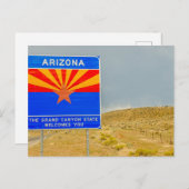 ようこそグランドキャニオン州のアリゾナ・サーヴィ ポストカード (正面/裏面)