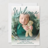 ようこそグリーン写真誕生のお知らせ 招待状 (正面)