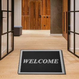 ようこそグレーとブラック ドアマット