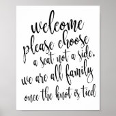 ようこそサイド8x10以外のシートの選択サイン ポスター (正面)